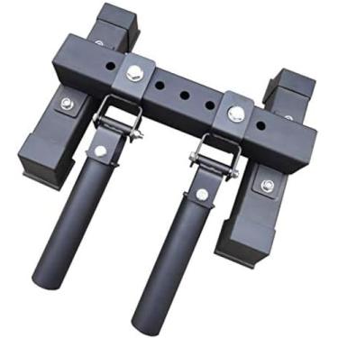 Imagem de Plataforma de minas terrestres de aço sólido em linha T-Bar | Plataforma de fixação de fileira de barra em T giratória 360° | Montagem de barra olímpica padrão de 1 '' e 2 '', ótima para exe