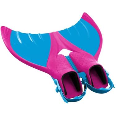 Imagem de Luva corporal para viagem (dobrável) Monofin PNK/BLU