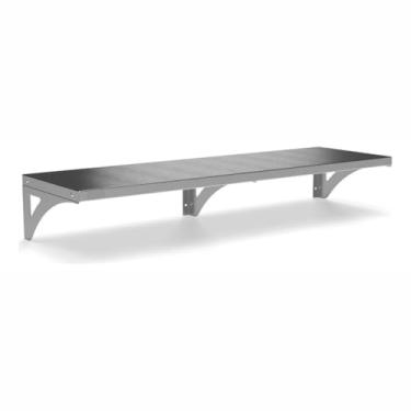 Imagem de Romelux Prateleira Aérea 1 Prateleira Aço Inox 22x100cm Cozinha Restaurante Lavanderia Moderno