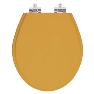 Imagem de Assento Sanitario Poliester Com Amortecedor Ravena Bege Castor Para Vaso Deca