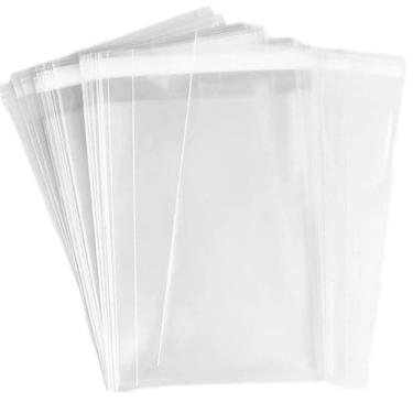 Imagem de Delatanus 200 unidades de sacos de celofane transparente de 10 x 15 cm espessos de 1,6 mil, serve para impressões de 4 x 15 cm, cartões de fotos, doces, biscoitos, mangas de plástico transparente