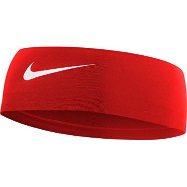 Imagem de Tiara larga Nike Dry com tecnologia Dri-Fit, University Red/White, One Size