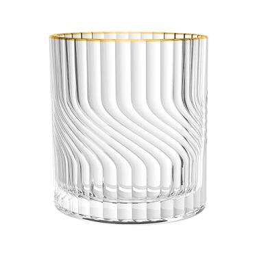 Imagem de Jogo de 6 Copos Baixos em Vidro com Borda Dourada 340Ml A9,2Cm L Hermitage - Full Fit