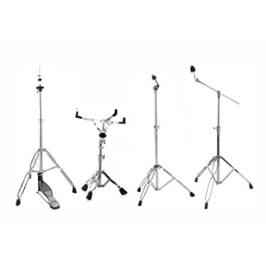 Imagem de Kit 4 Estante De Prato Girafa Reta Caixa Maquina De Chimbal