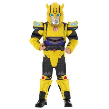 Imagem de Spirit Halloween Transformers Toddler Bumblebee Muscle Suit Costume | Officially Licensed | Bumblebee Cosplay 3-4T