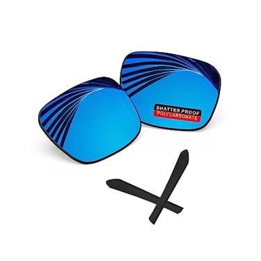 Imagem de iLikeo Lentes de reposição polarizadas de policarbonato PRO+ para óculos de sol Oakley Jupiter Squared OO9135 - Azul gelo