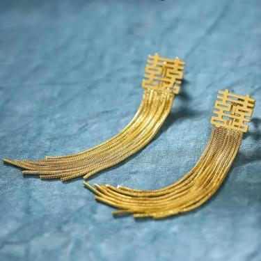 Imagem de Acessórios de cabelo chineses para noivas de casamento Xiuhe, acessórios de cabelo vintage feitos à mão