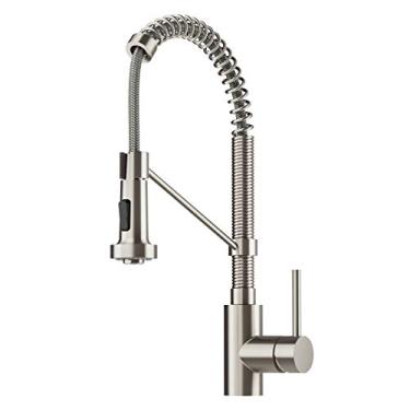 Imagem de Kraus Torneira de cozinha comercial KPF-1610SFS Bolden de 45,7 cm com cabeça de pulverização pull-down de dupla função em acabamento all-brite, aço inoxidável sem manchas