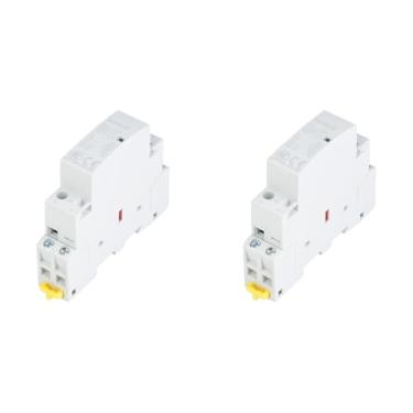 Imagem de 2 Unidades 2P 20A 2NO 24V 220V/230V 50/60Hz Contator AC Doméstico Controle de Circuito Universal Montagem Em Trilho DIN