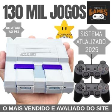 Imagem de Mini Console Retro Gamer Super Nintendo com 130 mil Jogos Mais 2 Controles Super 3D Games [video game] [video game]