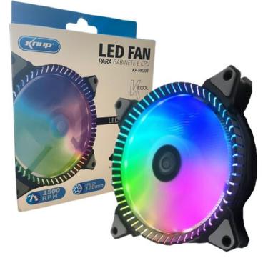 Imagem de Cooler Fan RGB P/ Gabinete Vários Efeitos 120MM 1500 Rpm KP-VR308 - KN