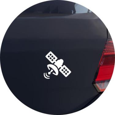 Imagem de Adesivo de Carro Satélite em órbita - Cor Amarelo - Melhor Adesivo, Br