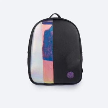 Imagem de Mochila Feminina Tweenie Comfy Preta E Holográfica 580.212-Feminino