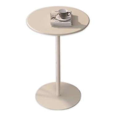 Imagem de Mesa de bar alta mesa de jantar branca mesa de jantar mesa de café da manhã mesa de canto lateral - mesa de bar redonda mesa alta de bistrô pub mesa de coquetel com topo sólido e base de metal