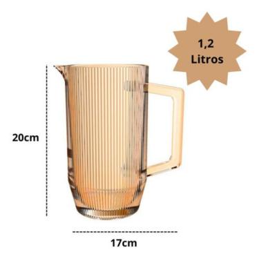 Imagem de Jarra De Vidro 1,2 L Âmbar Graffiato Hauskraft - Haüskraft