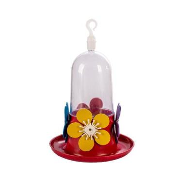 Imagem de Bebedouro Jel Plast Pet Piu Bandeja Vermelho para Beija-Flor - 250ml -