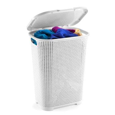Imagem de Cesto Telado Para Roupa Suja Lavanderia 30 Litros Com Tampa - Monte Li