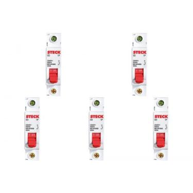 Imagem de Kit C/5 - Disjuntor Steck Din Unipolar 32A Sd61 3Ka
