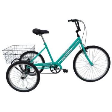 Imagem de Bike Bicicleta Triciclo Adulto Aro 20 Food Bike Azul Turquesa - Dalann
