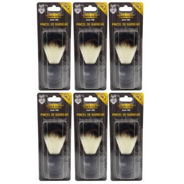 Imagem de Kit 6 Pincel De Barbear Gold 739K - Sekich