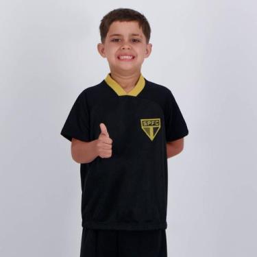 Imagem de Camisa São Paulo Princípio Infantil Preta - Braziline, 6 ANOS