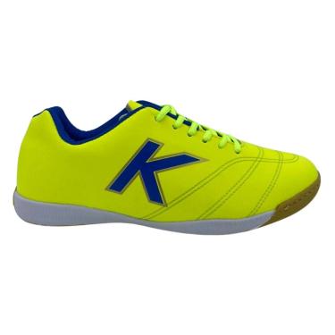 Imagem de Chuteira Kelme Futsal Sin Rush FS Salão Amarela Azul FS 636