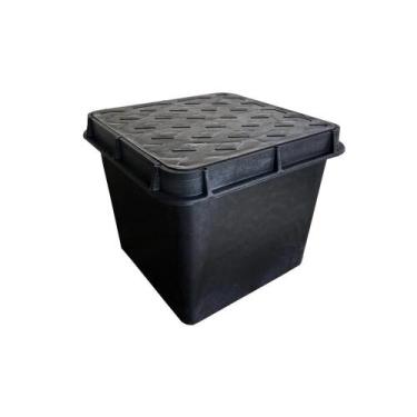 Imagem de Caixa Com Tampa Para Aterramento Inspeção 25Cm Reforçada - Casa e Jard