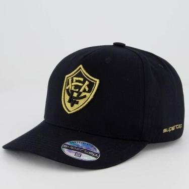 Imagem de Boné Vitória Americano Preto e Dourado - Supercap, Único