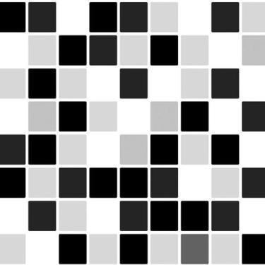 Imagem de Papel De Parede Pastilha Preto Branco Cinza Adesivo Cozinha - LRP