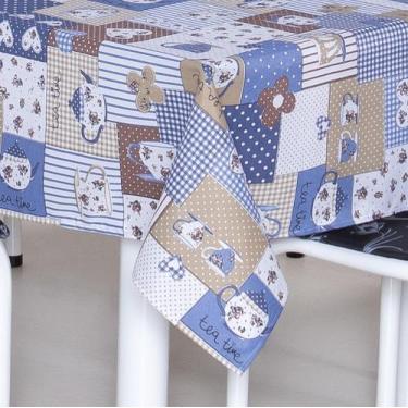 Imagem de Toalha de mesa oxford 4 lugares - MAYRA ENXOVAIS, BULE AZUL