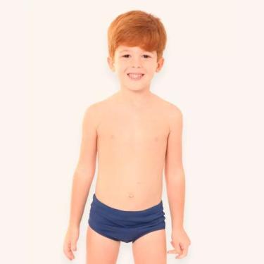 Imagem de Sunga Lisa Infantil Praia Menino Uv50 Piscina Natação Cores - anjo da 