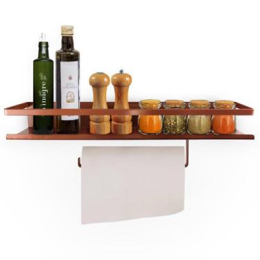 Imagem de Prateleira de Cozinha Porta Tempero e Papel Toalha Laces - Loja da Isa