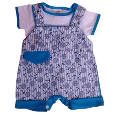 Imagem de Macacão jardineira de calor verão para bebê  Menino look - Duda Shop, 