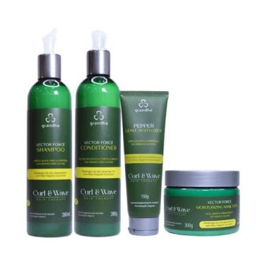 Imagem de Shampoo e Condicionador + Máscara + Leave-in Vector Force - Grandha