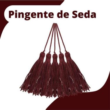 Imagem de Pingente De Seda Tassel - Franja - Vinho - Com 20 Unidades - Nybc