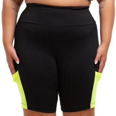 Imagem de Bermuda Com Bolsos De Academia Plus Size Confortável Para Malhar Moda 