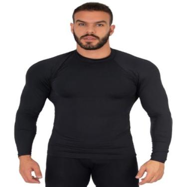 Imagem de Blusa Térmica Masculina Poliamida Segunda Pele - WLS Modas, M, Preto, 