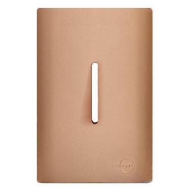 Imagem de Placa Para 1 Interruptor Vertical 4X2 - Novara Ouro Rose - Dicompel No