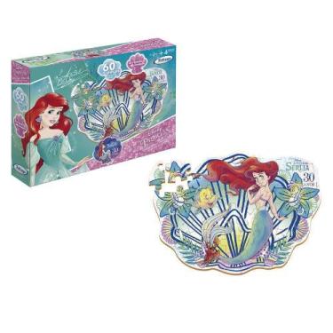 Imagem de Quebra-Cabeça - Madeira - Disney - Ariel - 60 Peças - Xalingo