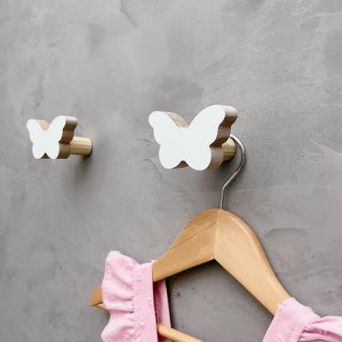 Imagem de 5 Ganchos parede borboleta infantil decoração baby 5Bobb15c - Souvenir
