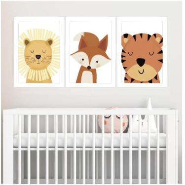 Imagem de Quadro Infantil Boho Bichinhos Mimados - Casa Com Atelier, Raposa Marr