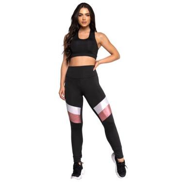 Imagem de Conjunto Fitness Fristyle Legging E Top Academia Feminino, M