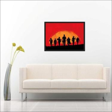 Imagem de Quadro Decorativo Game Jogos Red Dead Redemption Decorações Com Moldur