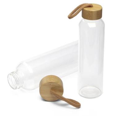 Imagem de Garrafa de Vidro com Tampa de Bambu para 600ml Fresh Time - ASIA IMPOR