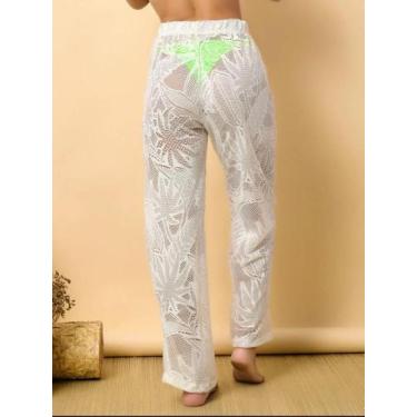 Imagem de Calça Rendada Saida De Praia Premium Verão 2023 - LB Malhas, único, Am