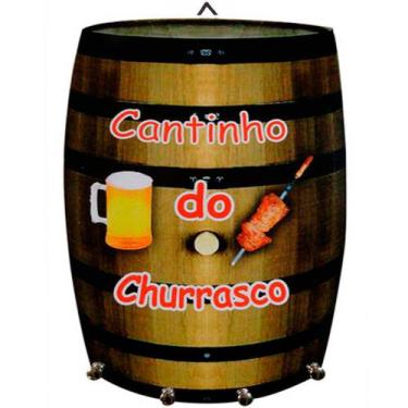 Imagem de Porta Chaves Barril Chaveiro Decorativo em Madeira - Cantinho do Churr