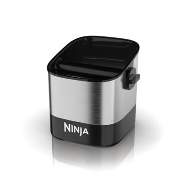 Imagem de Ninja Caixa de café Luxe, acessórios para máquina de espresso, descarte de discos fácil e sem bagunça, moagem de café e espresso, base antiderrapante, barra removível, comporta 10 discos de dose
