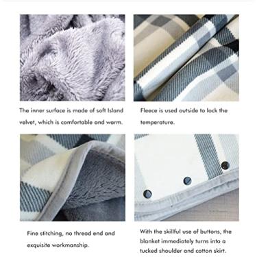 Imagem de Cobertor Aquecido Multifuncional e Lenço Quente - Aquecimento de Flanela e Cobertor P para Conforto Aconchegante e Uso Versátil - para Clima Frio e Relaxamento