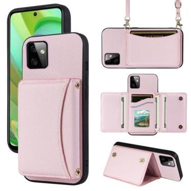 Imagem de Furill Capa de telefone para Motorola Moto G Power 5G 2023 capa carteira com alça de ombro transversal e suporte de cartão de crédito de couro bolso fino suporte acessórios para celular GPower G5