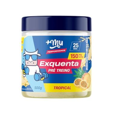 Imagem de Pré treino, +Mu, Exquenta, Sabor Tropical, Com Cafeína, Palatinose e Taurina - 500g